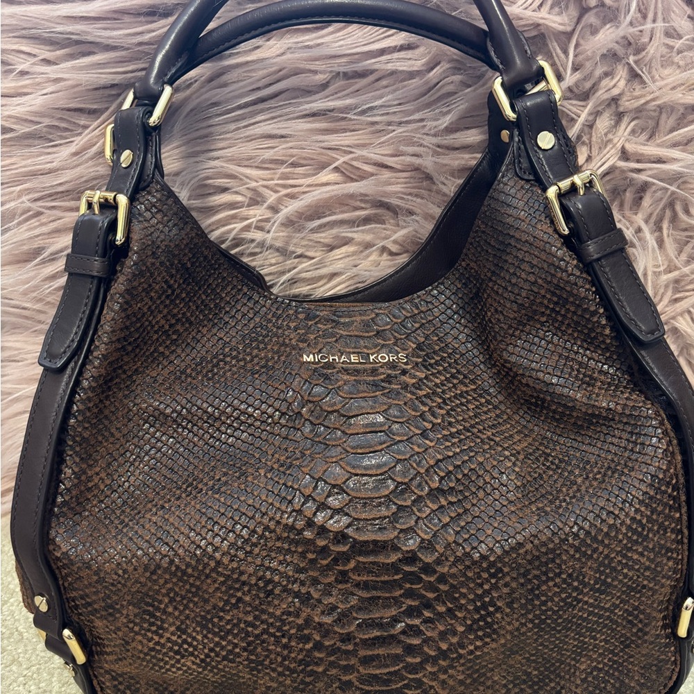 Michael Kors Brown Snake Print Women's Bag